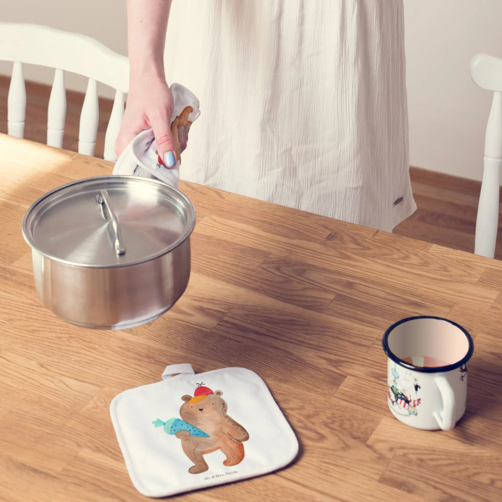 2-elementowy zestaw podkładek pod garnki Niedźwiedź Torebka szkolna Topflappen lustig, Topflappenset, Topflappen Set, Topfhandschuhe, Ofenhandschuh, Topflappen mit Spruch, Topfhandschuh, Topfuntersetzer, Topflappen 2er Set, Topflappen, Ofenhandschuhe, Schöne Topflappen, Bär, Teddy, Teddybär, Erster Schultag Geschenk, Schulanfang, Einschulung Geschenk, Grundschule, Schulbeginn, Bär Motiv, Schule Geschenk, Schultüte