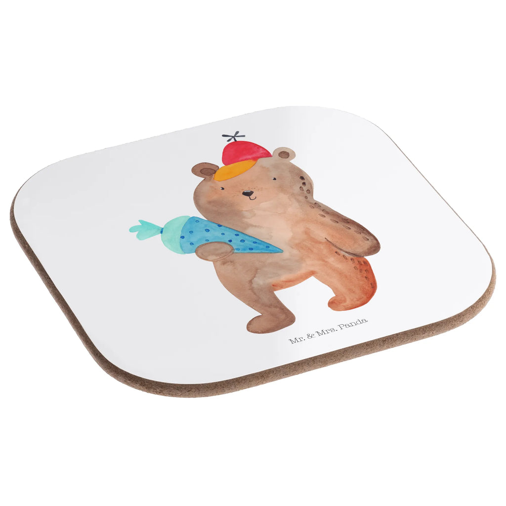 Square coaster bear School cone Untersetzer Gläser, Untersetzer aus Holz, Glasuntersetzer, Getränkeuntersetzer, Untersetzer für Gläser, Bierdeckel, Holzuntersetzer, Untersetzer Design, Tassen Untersetzer, Untersetzer Holz, Untersetzer, Korkuntersetzer, Bär, Teddy, Teddybär, Schultüte, Erster Schultag Geschenk, Einschulung Geschenk, Grundschule, Schule Geschenk, Schulbeginn, Bär Motiv, Schulanfang