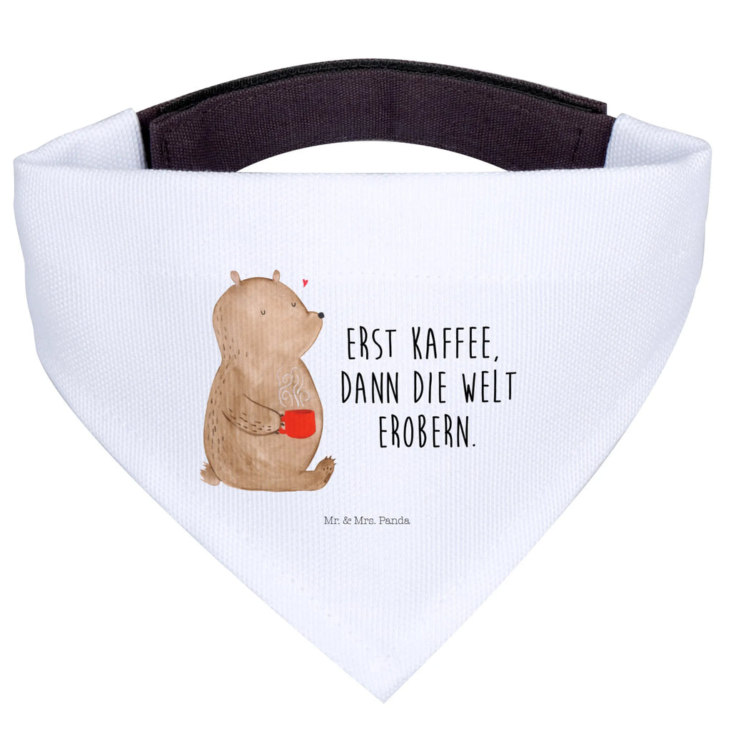 Hundehalstuch Bär Kaffee Mittel, Tuch, Hundehalstuch, Halstuch, Mittelgroße Hunde, Hunde, Teddybär, Teddy, Bär, Kaffee, Morgenroutine, Coffee, Guten Morgen, Motivation, Bären, Welt Retten, Welt Erobern