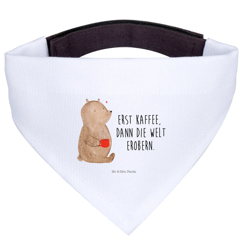 Hundehalstuch Bär Kaffee Mittel, Tuch, Hundehalstuch, Halstuch, Mittelgroße Hunde, Hunde, Teddybär, Teddy, Bär, Kaffee, Morgenroutine, Coffee, Guten Morgen, Motivation, Bären, Welt Retten, Welt Erobern
