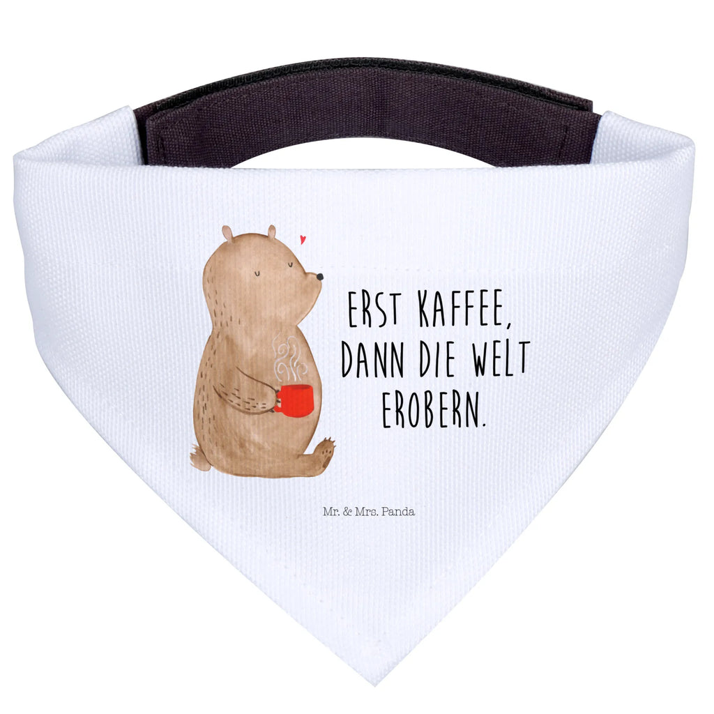 Hundehalstuch Bär Kaffee Mittel, Tuch, Hundehalstuch, Halstuch, Mittelgroße Hunde, Hunde, Teddybär, Teddy, Bär, Kaffee, Morgenroutine, Coffee, Guten Morgen, Motivation, Bären, Welt Retten, Welt Erobern