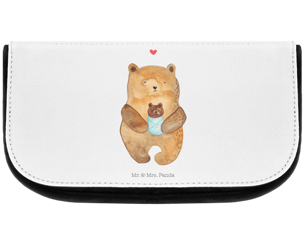 Kosmetiktasche Bär mit Baby Kosmetikbeutel, Kulturtasche, Kulturbeutel, Schminktasche, Make-Up Tasche, Kosmetiktasche, Beauty Bag, Kosmetiktasche Damen, Make Up Tasche, Kosmetik Tasche, Kosmetiktasche Klein, Kleine Kosmetiktasche, Schminktasche Klein, Kosmetiktasche Mit Fächern, Schminktäschen, Schminke Tasche, Kosmetiktaschen Damen, Beauty Case, Schmink Täschchen, Bär, Teddy, Teddybär, Eltern, Mutter, Baby, Taufe, Geburt, Nichte, Neffe, Enkel, Enkelin, Täufling, Geburtstag, Glückwunsch