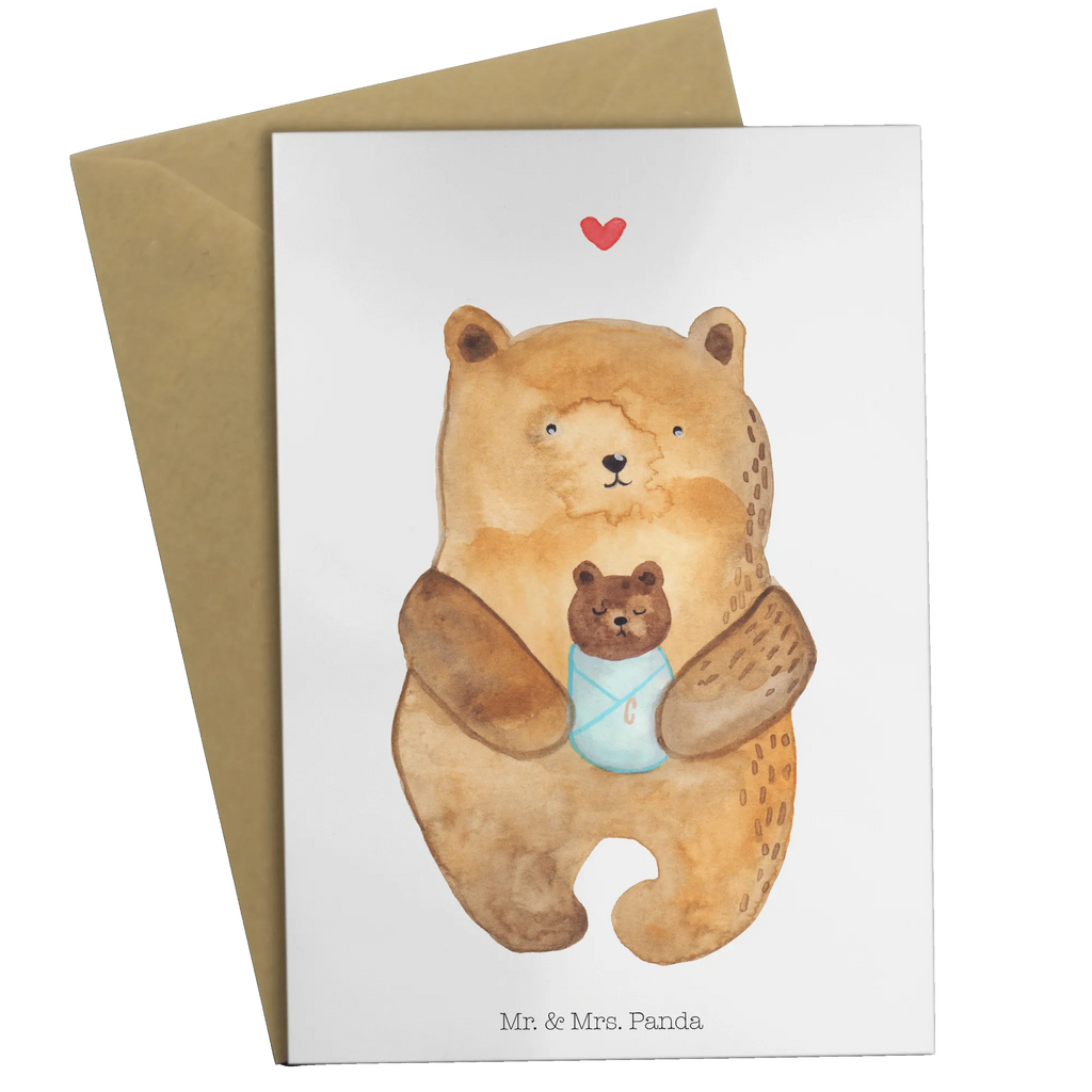 Greetings card bear infant wedding card, greeting card, invitation card, birthday card, folding card, bear, teddy, teddy bear, cuddly toy, baptism, birthday, birth, baby, nephew, grandchild, niece, parents, congratulations, baptized child, mother, grandson