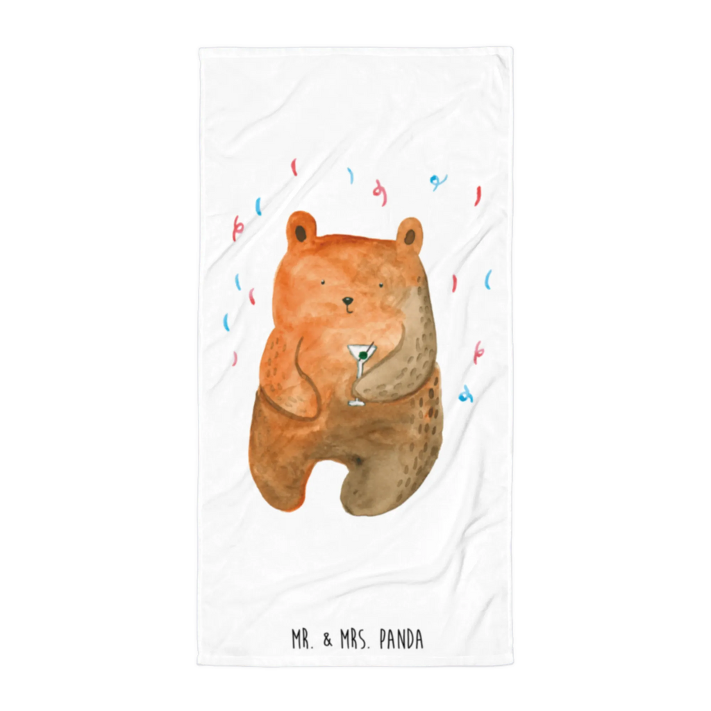 XL bath towel bear party extra large swim towel, XL bath towel, luxury bath sheet, large beach towel, spa towel, oversized towel, bear, teddy, teddy bear, cuddly toy, Funny, Celebrate, Birthday, Partying, Birthday present, Bring a present, Present, Good mood, Party