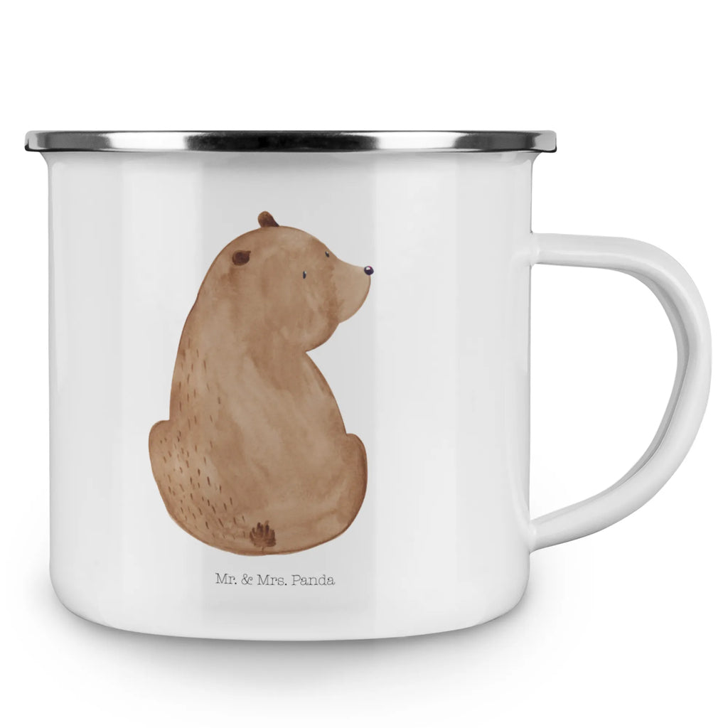 Enamel camping mug bear shoulder look lightweight camping mug, enamel drinking mug, enamel camping cup, backpacking mug, tin coffee cup, camp coffee mug, camper mug, metal cup, metal camping mug, adventure mug, bushcraft mug, steel mug for camping, campfire mug, travel mug, stainless steel drinking cup, camping metal cup, outdoor cup, camping mug, hiking mug, enamel mug, bear, teddy, teddy bear, cuddly toy, world view, motivation, self-esteem, bear love, wisdom, bears