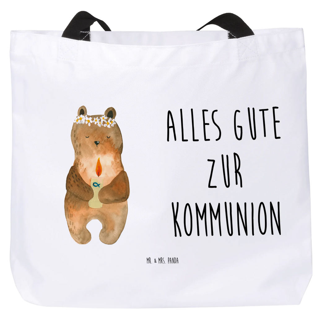 Shopper Niedźwiedź Komunia Strandtasche, Schultasche, Einkaufstasche, Alltagstasche, Freizeittasche, Schulbeutel, Shopper, Einkaufsbeutel, Tasche, Tragebeutel, Beutel, Bär, Teddy, Teddybär, Gottes Segen, katholisch, Taufkerze, Kommunion