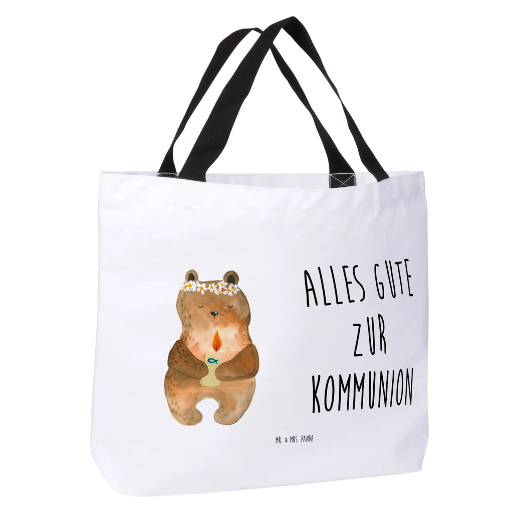 Shopper Niedźwiedź Komunia Strandtasche, Schultasche, Einkaufstasche, Alltagstasche, Freizeittasche, Schulbeutel, Shopper, Einkaufsbeutel, Tasche, Tragebeutel, Beutel, Bär, Teddy, Teddybär, Gottes Segen, katholisch, Taufkerze, Kommunion