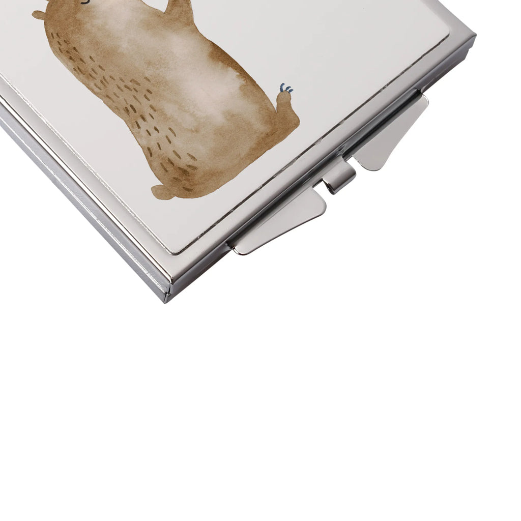 Kwadratowe lusterko do torebki niedźwiedź bańki mydlane Niedźwiedź, Miś, Pluszowy miś