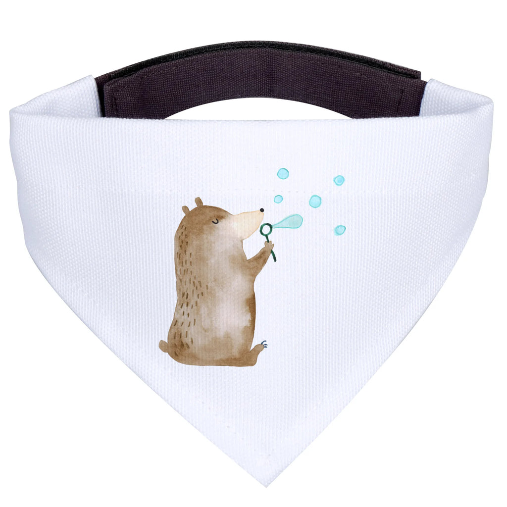 Chusta na szyję dla psa L niedźwiedź bańki mydlane Halstuch, Mittel, Tuch, Hunde, Mittelgroße Hunde, Hundehalstuch, Teddybär, Teddy, Bär, Seifenblasen Bär Lustig Sein Glücklich Traurig Happy