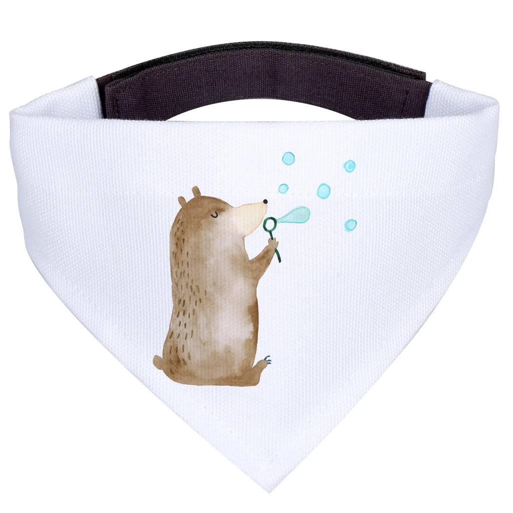 Chusta na szyję dla psa L niedźwiedź bańki mydlane Halstuch, Mittel, Tuch, Hunde, Mittelgroße Hunde, Hundehalstuch, Teddybär, Teddy, Bär, Seifenblasen Bär Lustig Sein Glücklich Traurig Happy