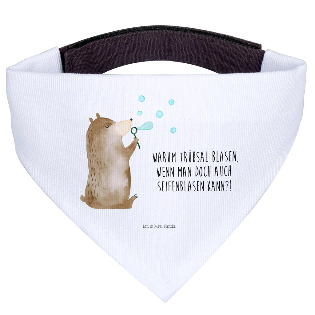 Chusta na szyję dla psa L niedźwiedź bańki mydlane Halstuch, Mittel, Tuch, Hunde, Mittelgroße Hunde, Hundehalstuch, Teddybär, Teddy, Bär, Seifenblasen Bär Lustig Sein Glücklich Traurig Happy