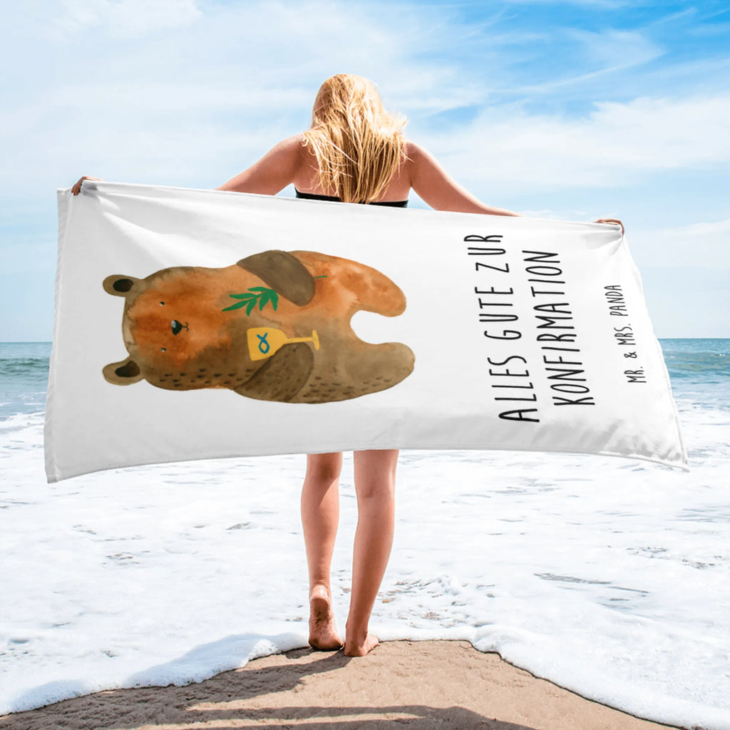 XL bath towel bear confirmation extra large swim towel, spa towel, XL bath towel, large beach towel, luxury bath sheet, oversized towel, bear, teddy, teddy bear, cuddly toy, service, confirmation, evangelic, church