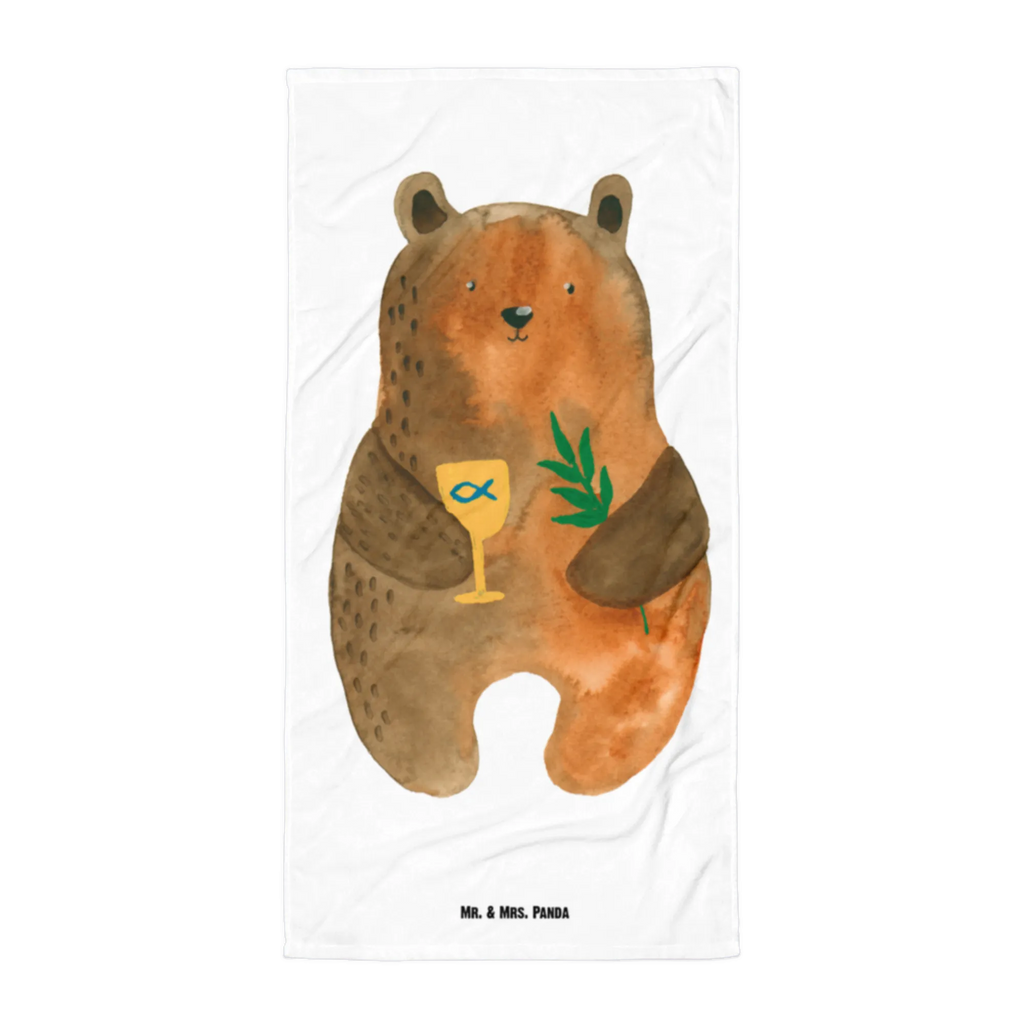 XL bath towel bear confirmation extra large swim towel, spa towel, XL bath towel, large beach towel, luxury bath sheet, oversized towel, bear, teddy, teddy bear, cuddly toy, service, confirmation, evangelic, church