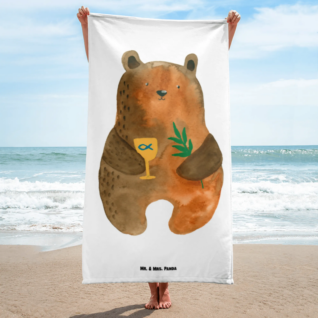 XL bath towel bear confirmation extra large swim towel, spa towel, XL bath towel, large beach towel, luxury bath sheet, oversized towel, bear, teddy, teddy bear, cuddly toy, service, confirmation, evangelic, church