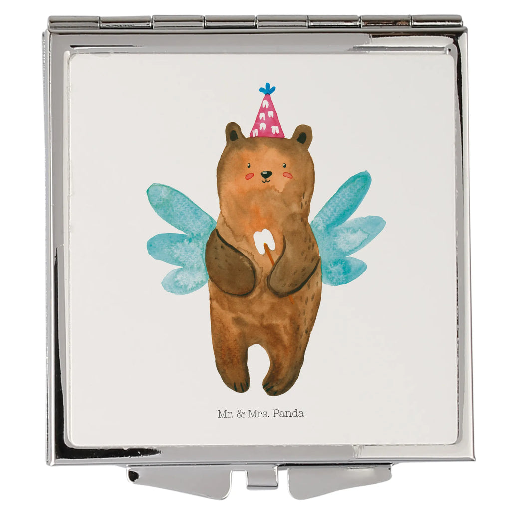 Handbag mirror bear tooth fairy handbag, mirror, make up, silver, make-up mirror, square, bear, teddy, teddy bear, cuddly toy, Tooth fairy, milk tooth, first tooth, fairy