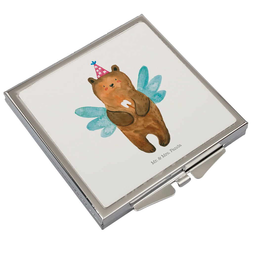 Handbag mirror bear tooth fairy handbag, mirror, make up, silver, make-up mirror, square, bear, teddy, teddy bear, cuddly toy, Tooth fairy, milk tooth, first tooth, fairy