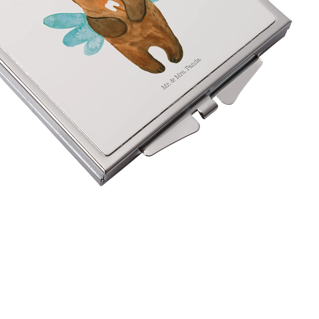 Handbag mirror bear tooth fairy handbag, mirror, make up, silver, make-up mirror, square, bear, teddy, teddy bear, cuddly toy, Tooth fairy, milk tooth, first tooth, fairy