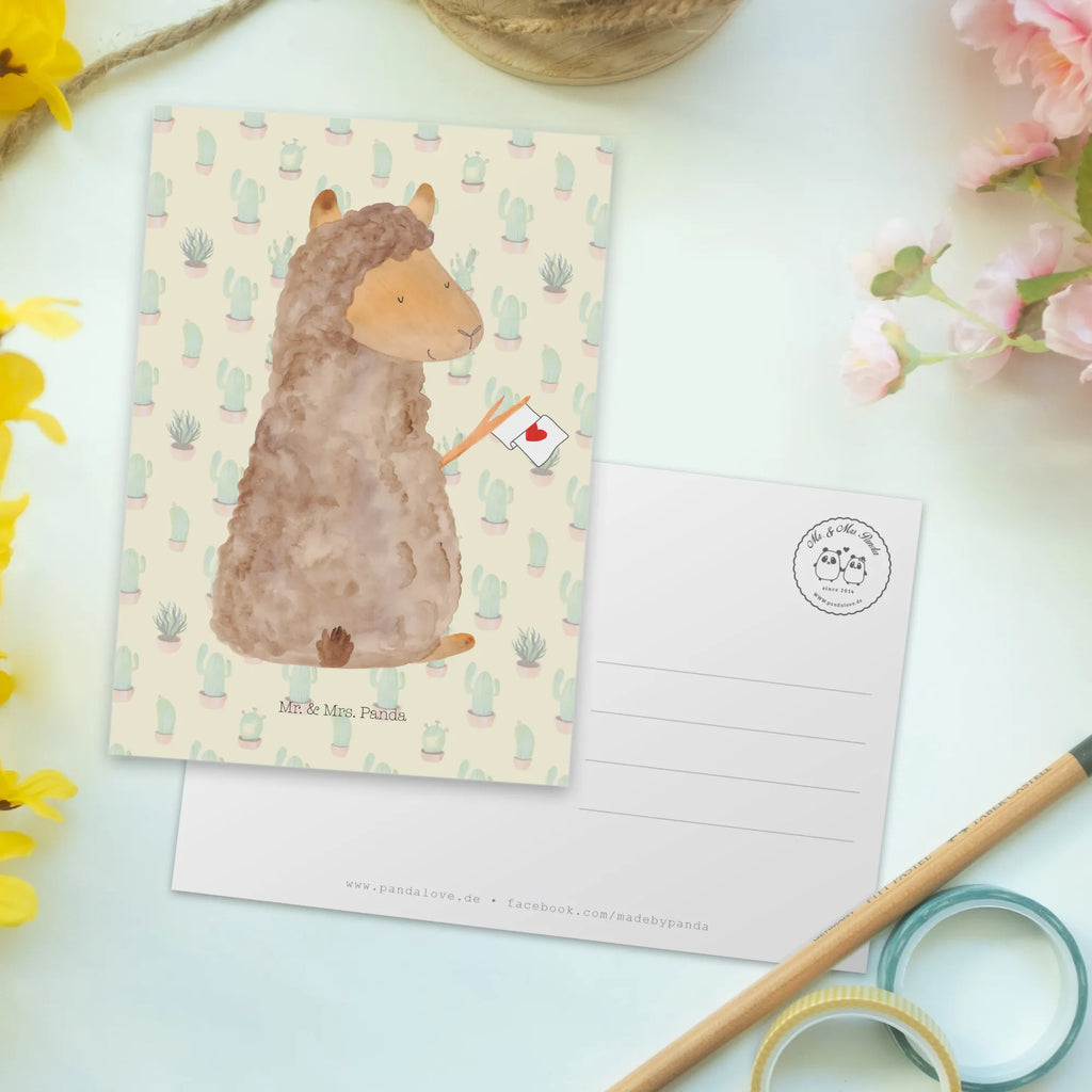 Postcard alpaca banner card, letter, invitation, postcards, gift card, invitation card, gift, Postcard, paper, alpaca, llama, pako, camel, Peru, animal, favourite animal, llamas, alpacas, Alpaca, love