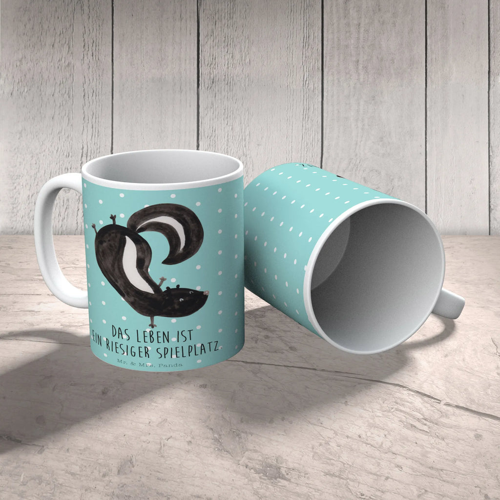 Mug skunk handstand gift mug, porcelain mug, custom mug, ceramic mug, mug, personalized mug, tea mug, coffee mug, latte mug, office mug, novelty mug, mug with quotes, mug with designs, Skunk, child, wild animal, skunk, predator, playful, stink, playground