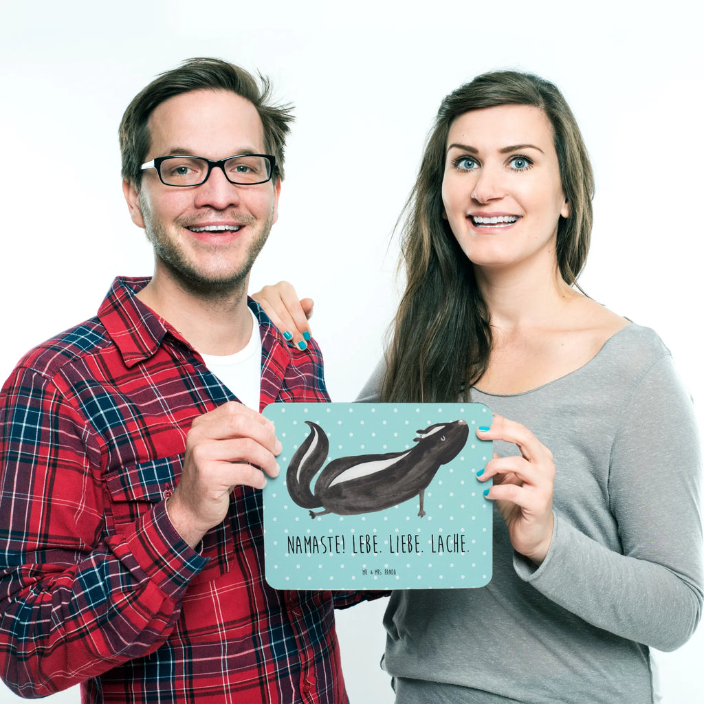 Mouse mat skunk yoga mousepad, Pad, Work, Office, Gift, Print, PC, fun, Motif, saying, Student, Mouse Pad, Mouse, Study, Skunk, Namaste, Wild animal, Love, Stinky, Live, Laugh, Stinker, Yoga, Predator