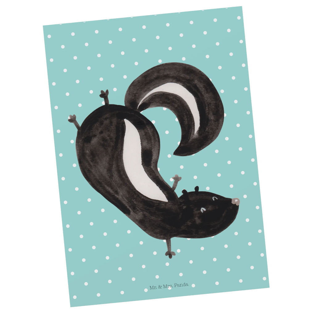 Postcard skunk handstand Einladung, Ansichtskarten, Grußkarte, Dankeskarte, Karte, Einladungskarten Geburtstag, Geburtstagskarte, Postkarte, Einladung Geburtstag, Geschenkkarte, Ansichtskarte, Einladungskarte, Stinktier, Skunk, Kind, Stinki, Raubtier, Wildtier, verpielt, Stinker, Spielplatz