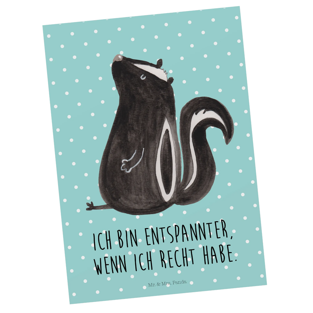 Postcard skunk Sit Karte, Geburtstagskarte, Dankeskarte, Ansichtskarten, Grußkarte, Einladungskarten Geburtstag, Einladung Geburtstag, Ansichtskarte, Einladung, Geschenkkarte, Postkarte, Einladungskarte, Stinktier, Skunk, Stinker, Besserwisser, Wildtier, Stinki, Raubtier, Recht, Spruch, Büro