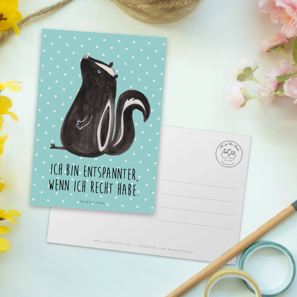 Postcard skunk Sit Karte, Geburtstagskarte, Dankeskarte, Ansichtskarten, Grußkarte, Einladungskarten Geburtstag, Einladung Geburtstag, Ansichtskarte, Einladung, Geschenkkarte, Postkarte, Einladungskarte, Stinktier, Skunk, Stinker, Besserwisser, Wildtier, Stinki, Raubtier, Recht, Spruch, Büro