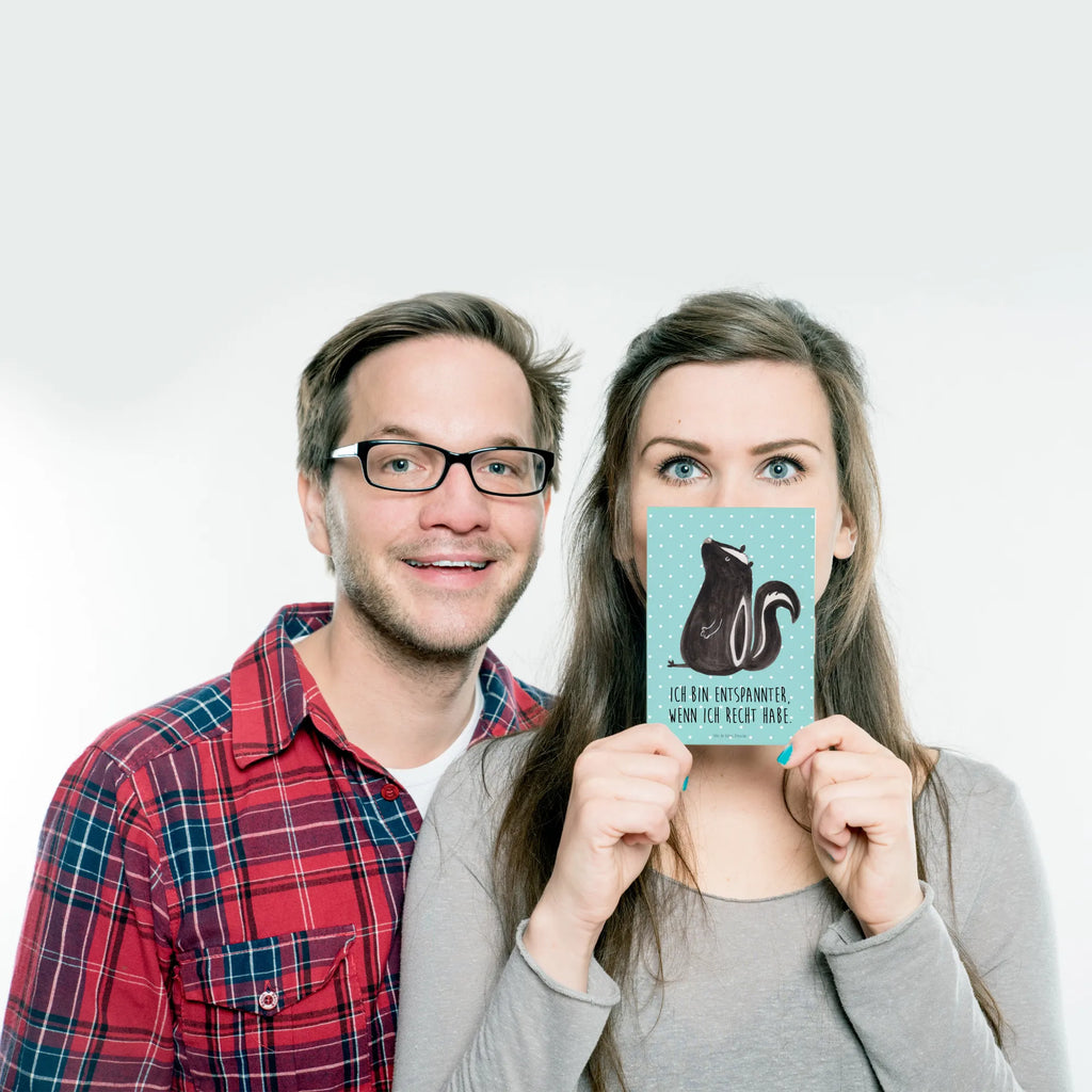 Postcard skunk Sit Karte, Geburtstagskarte, Dankeskarte, Ansichtskarten, Grußkarte, Einladungskarten Geburtstag, Einladung Geburtstag, Ansichtskarte, Einladung, Geschenkkarte, Postkarte, Einladungskarte, Stinktier, Skunk, Stinker, Besserwisser, Wildtier, Stinki, Raubtier, Recht, Spruch, Büro