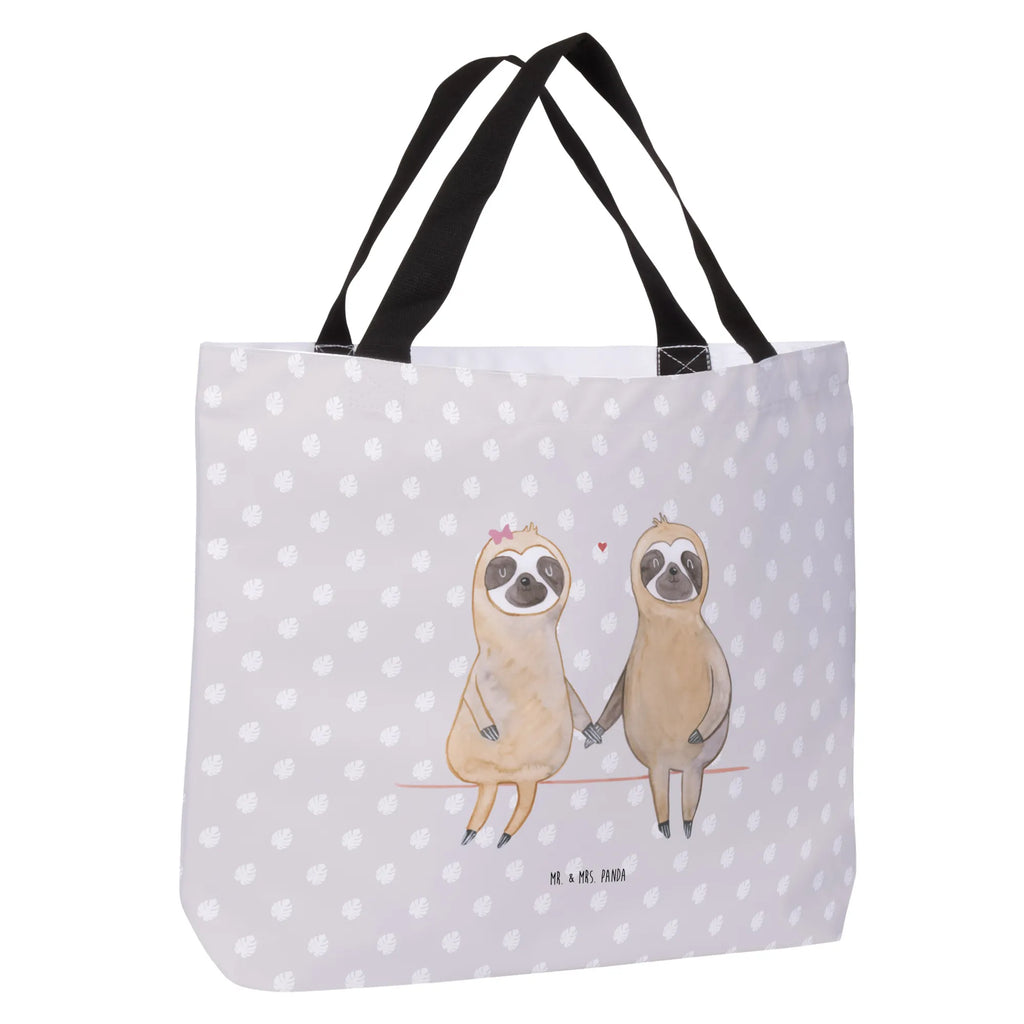 Shopper sloth pair Schultasche, Strandtasche, Shopper, Alltagstasche, Einkaufstasche, Beutel, Freizeittasche, Einkaufsbeutel, Tasche, Schulbeutel, Tragebeutel, Faultier, Faultier Geschenk, Faultier Deko, Pärchen, Langsamkeit, Liebespaar, gemeinsam, verliebt, verlobt, Liebe, faul, Faultiere, Faultierliebe, Faultierpärchen, Lieblingstier, Beziehung, relaxen