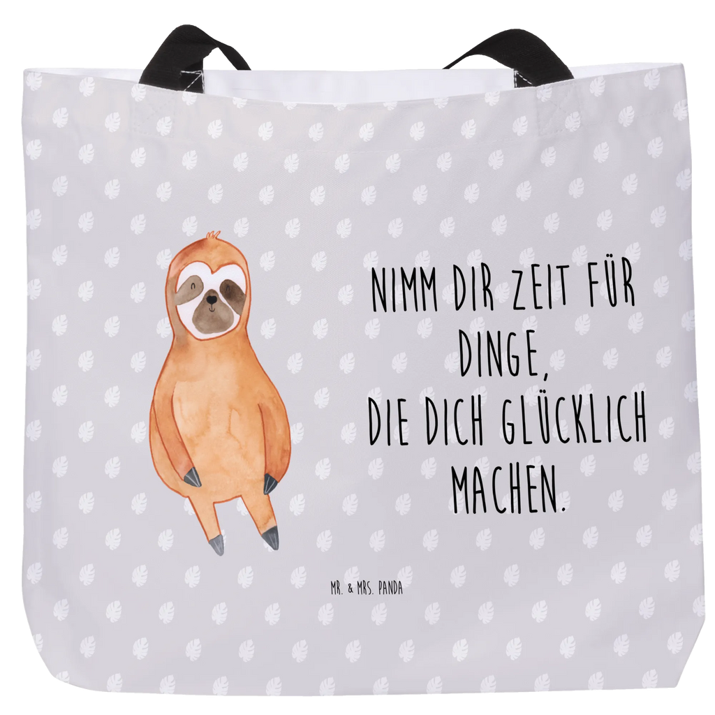 Shopper sloth Satisfied Beutel, Schultertasche, XL, Tüte, Shopper, Ausflug, Freizeittasche, Stofftasche, Einkaufsbeutel, Tragebeutel, Schultasche, Schulbeutel, Strandtasche, Einkaufstasche, XXL Tasche, Alltagstasche, Faultier, Faultier Geschenk, Faultier Deko, Lieblingstier, Frieden, Zufriedenheit, Glück, Faultiere, Ruhe, glücklich, Gelassenheit, Relaxen, Pause, faul, Happy, Zufrieden