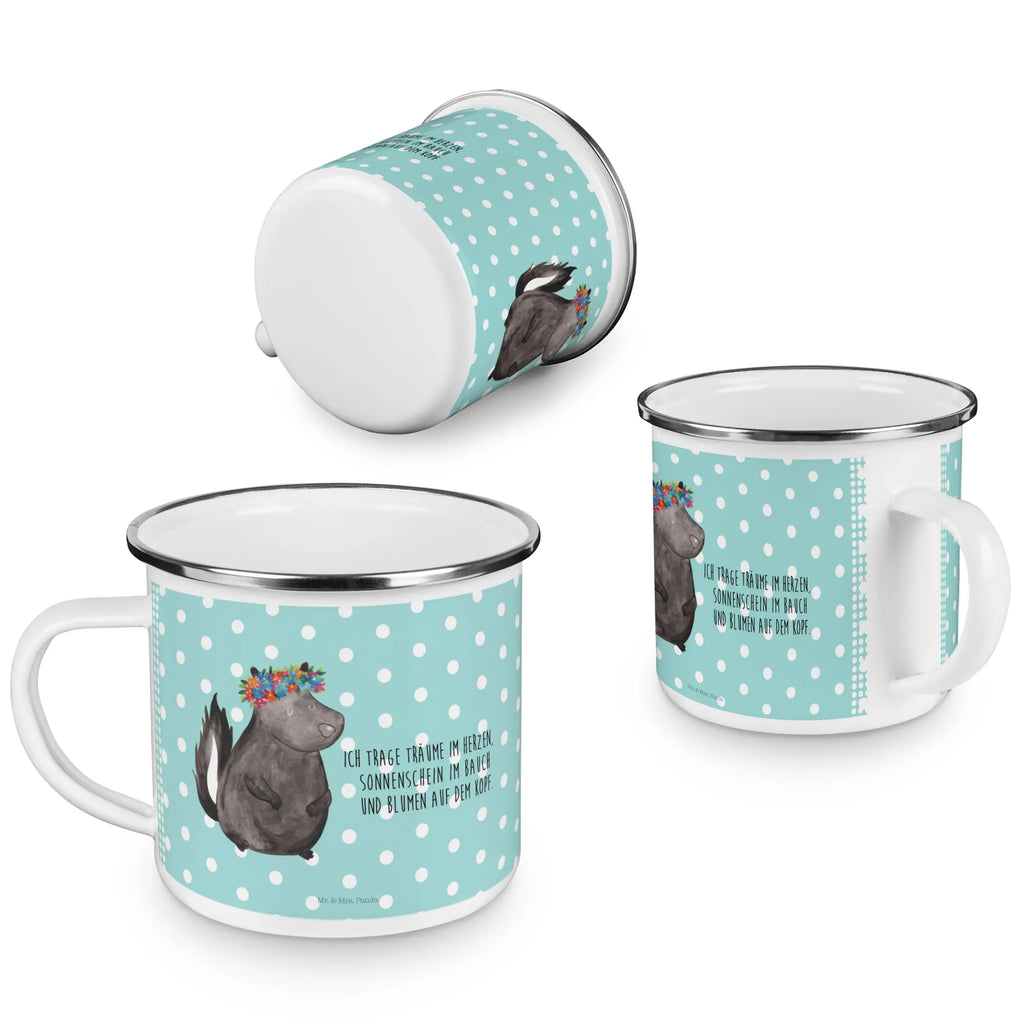 Enamel camping mug skunk Girl metallbecher, wandertasse, Metalltasse, Teebecher, emaillebecher, Becher, Emailletasse, Tasse, Campingbecher, Blechtasse, Pott, Tasse Emaille, wanderbecher, Reisebecher, blechbecher, Emaille Tasse, reisetasse, Emaille Becher, Kaffeebecher, Campingtasse, Kaffeetasse, Teetasse, becher emaille, Trinkbecher, Stinktier, Skunk, Wildtier, Yoga, Raubtier, Stinker, Namaste, Stinki