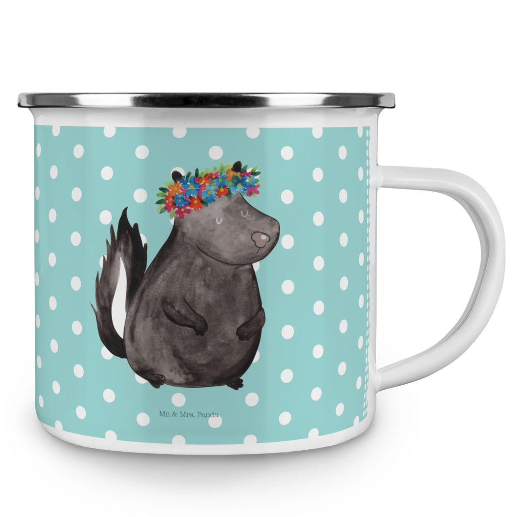 Enamel camping mug skunk Girl metallbecher, wandertasse, Metalltasse, Teebecher, emaillebecher, Becher, Emailletasse, Tasse, Campingbecher, Blechtasse, Pott, Tasse Emaille, wanderbecher, Reisebecher, blechbecher, Emaille Tasse, reisetasse, Emaille Becher, Kaffeebecher, Campingtasse, Kaffeetasse, Teetasse, becher emaille, Trinkbecher, Stinktier, Skunk, Wildtier, Yoga, Raubtier, Stinker, Namaste, Stinki