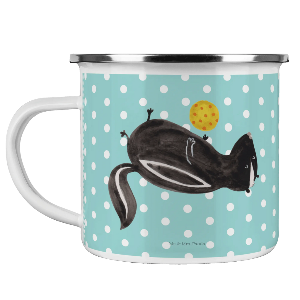 Camping Emaille Tasse Stinktier Ball metallbecher, Teetasse, wandertasse, Tasse, Tasse Emaille, Blechtasse, Kaffeebecher, Becher, emaillebecher, Metalltasse, becher emaille, Trinkbecher, blechbecher, Emailletasse, Teebecher, Pott, reisetasse, Kaffeetasse, Reisebecher, Emaille Tasse, wanderbecher, Campingbecher, Emaille Becher, Campingtasse, Stinktier, Skunk, Wildtier, Stinker, Weisheit, Verspielt, Stinki, Raubtier