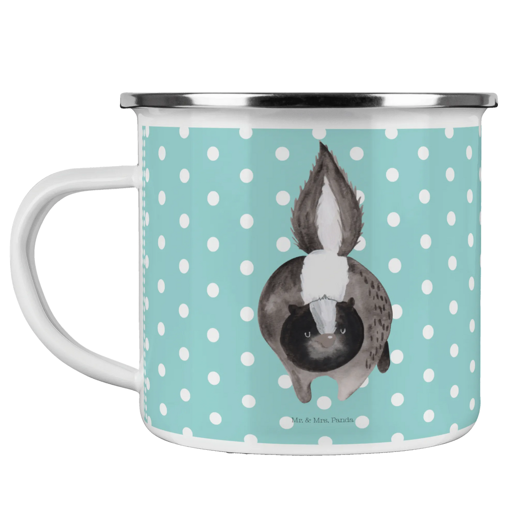 Enamel camping mug skunk attack Metalltasse, Emailletasse, Campingbecher, Trinkbecher, Teebecher, Emaille Tasse, Teetasse, reisetasse, Campingtasse, Tasse Emaille, wanderbecher, Emaille Becher, Kaffeebecher, Tasse, Pott, wandertasse, Becher, metallbecher, Blechtasse, becher emaille, emaillebecher, Reisebecher, blechbecher, Kaffeetasse, Stinktier, Skunk, Stinki, Drohung, Raubtier, Stinker, wütend, Wildtier
