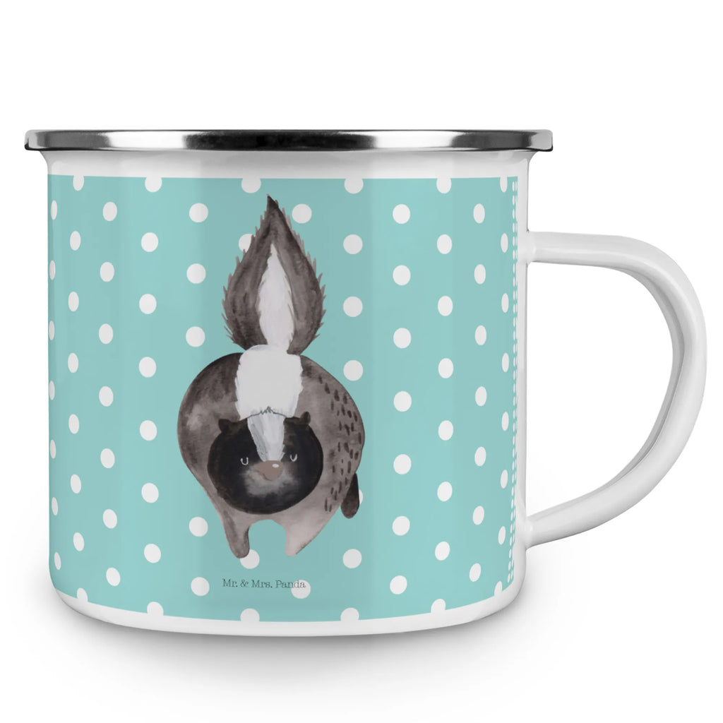Enamel camping mug skunk attack Metalltasse, Emailletasse, Campingbecher, Trinkbecher, Teebecher, Emaille Tasse, Teetasse, reisetasse, Campingtasse, Tasse Emaille, wanderbecher, Emaille Becher, Kaffeebecher, Tasse, Pott, wandertasse, Becher, metallbecher, Blechtasse, becher emaille, emaillebecher, Reisebecher, blechbecher, Kaffeetasse, Stinktier, Skunk, Stinki, Drohung, Raubtier, Stinker, wütend, Wildtier