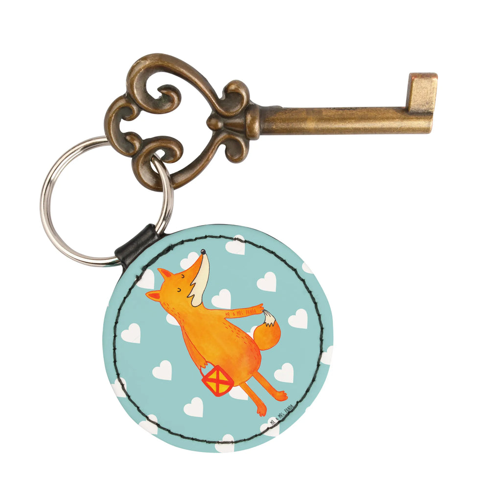 Rund Schlüsselanhänger Fuchs Laterne Taschenanhänger, Schlüsselaccessoire, mini schlüsselanhänger, schlüsselbund anhänger, Schlüsselanhänger, Fuchs, Spruch Trösten, Füchse, Liebeskummer Spruch, Laternenumzug, Cäsar Otto Hugo Flaischlen, Sankt Martin, Aufmuntern, Laterne