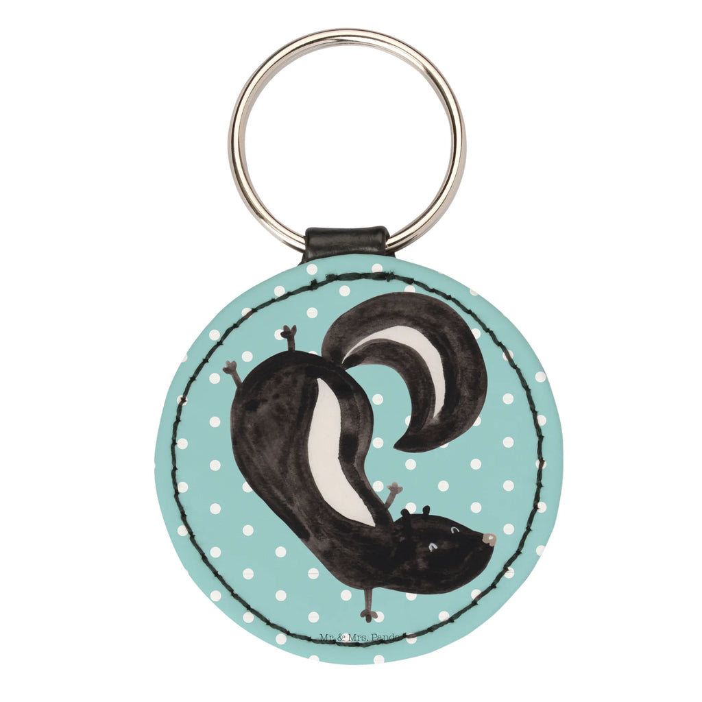 Okrągły brelok skunks stojka schlüsselbund anhänger, Schlüsselaccessoire, Taschenanhänger, Schlüsselanhänger, mini schlüsselanhänger, Stinktier, Skunk, Wildtier, Raubtier, Stinki, Stinker, Verpielt, Spielplatz, Kind