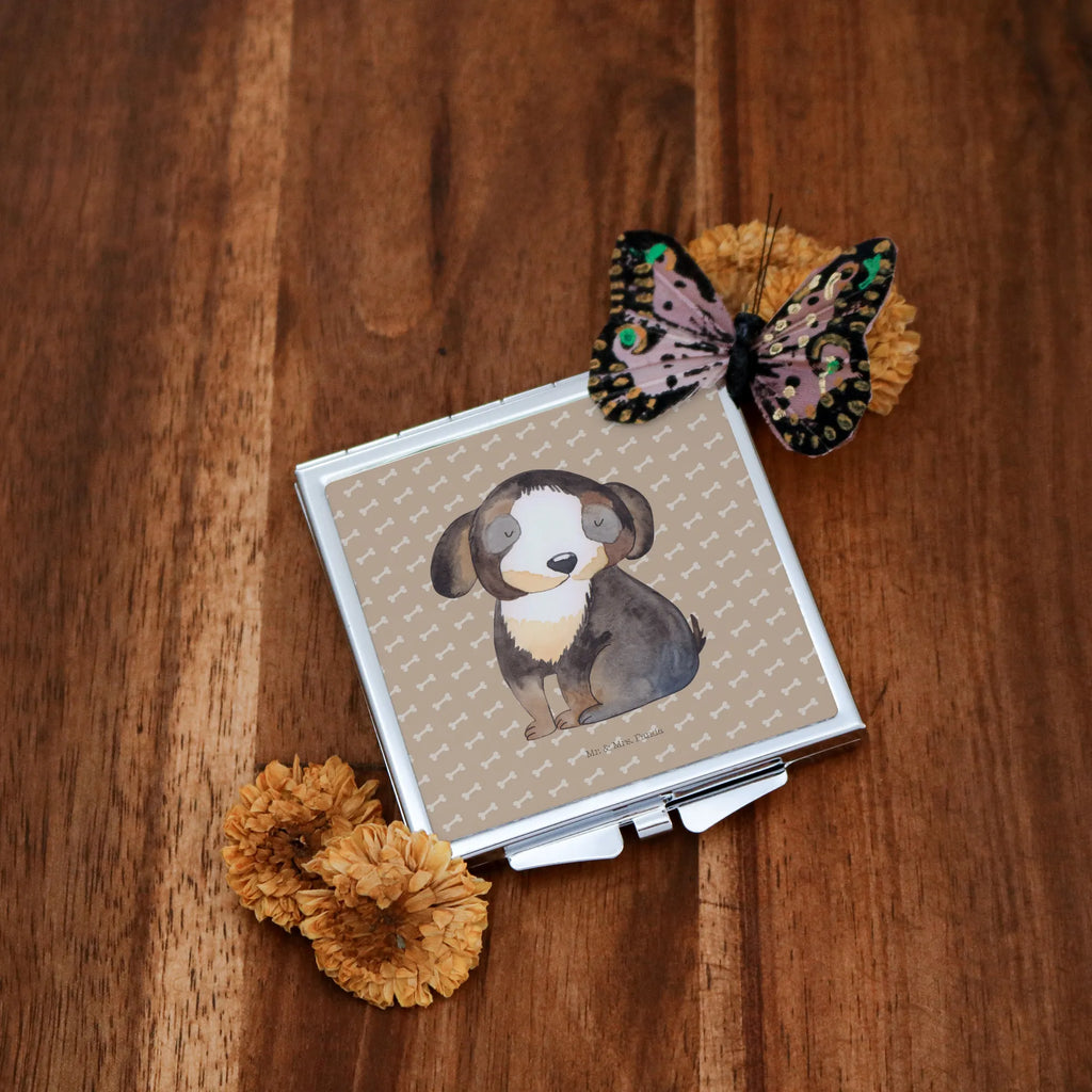 Handbag mirror Dog Relax handbag, mirror, square, make-up mirror, make up, silver, dog, mutt, hound, woof, dog mama, dog breed, love dogs, love for dogs, dog decorative items, bag with dog print, funny gifts for dog owners, what do you give a dog lover, Christmas gifts for dogs, gifts for dogs, dog sayings, Dog, black dog, dog happiness, love, dog love