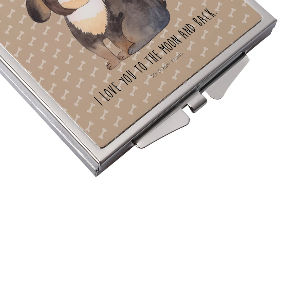 Handbag mirror Dog Relax handbag, mirror, square, make-up mirror, make up, silver, dog, mutt, hound, woof, dog mama, dog breed, love dogs, love for dogs, dog decorative items, bag with dog print, funny gifts for dog owners, what do you give a dog lover, Christmas gifts for dogs, gifts for dogs, dog sayings, Dog, black dog, dog happiness, love, dog love