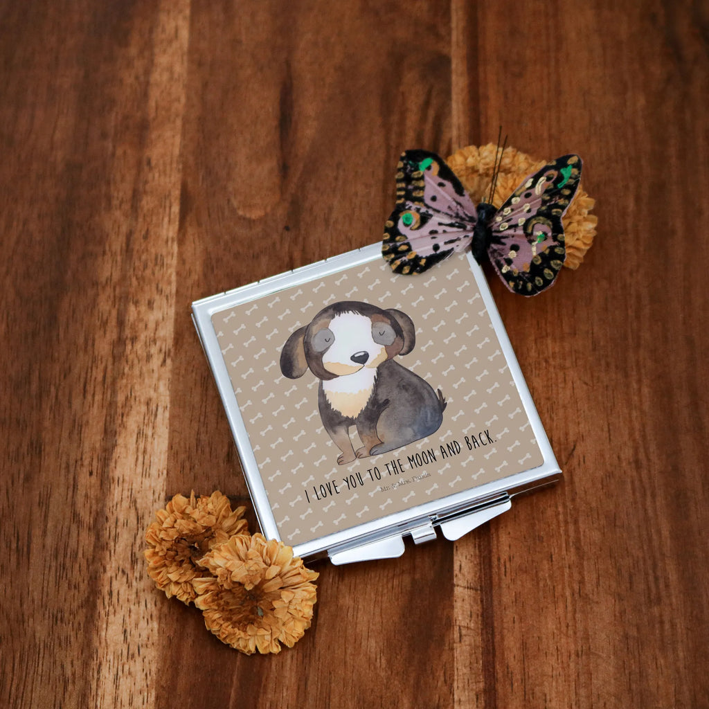 Handbag mirror Dog Relax handbag, mirror, square, make-up mirror, make up, silver, dog, mutt, hound, woof, dog mama, dog breed, love dogs, love for dogs, dog decorative items, bag with dog print, funny gifts for dog owners, what do you give a dog lover, Christmas gifts for dogs, gifts for dogs, dog sayings, Dog, black dog, dog happiness, love, dog love