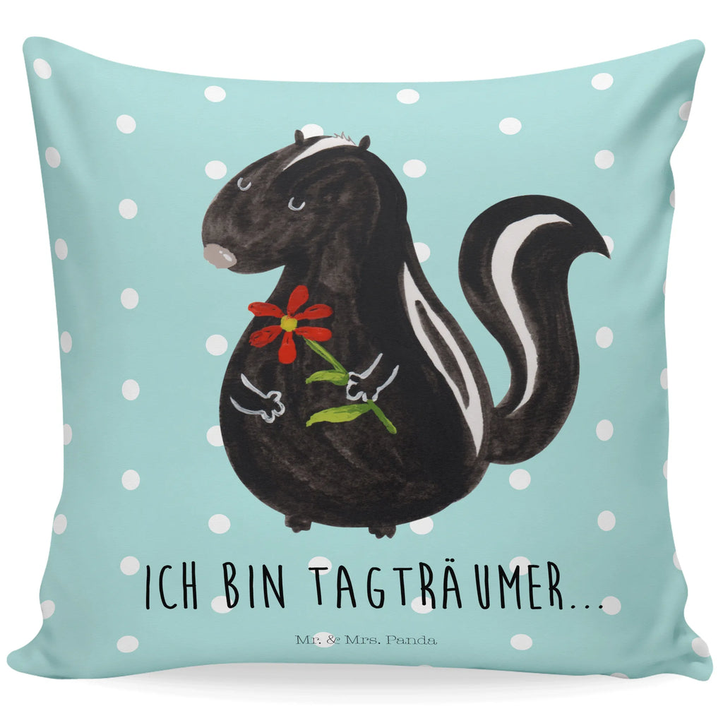 Cushion skunk flower settee, 40x40, fluffy, pad, cushion, sofa, couch, pillow case, pillows, 40 x 40, bed, soft, Pillow, bedroom, Skunk, dreams, stink, stinker, skunk, predator, daydreamer, wild animal, dreamy