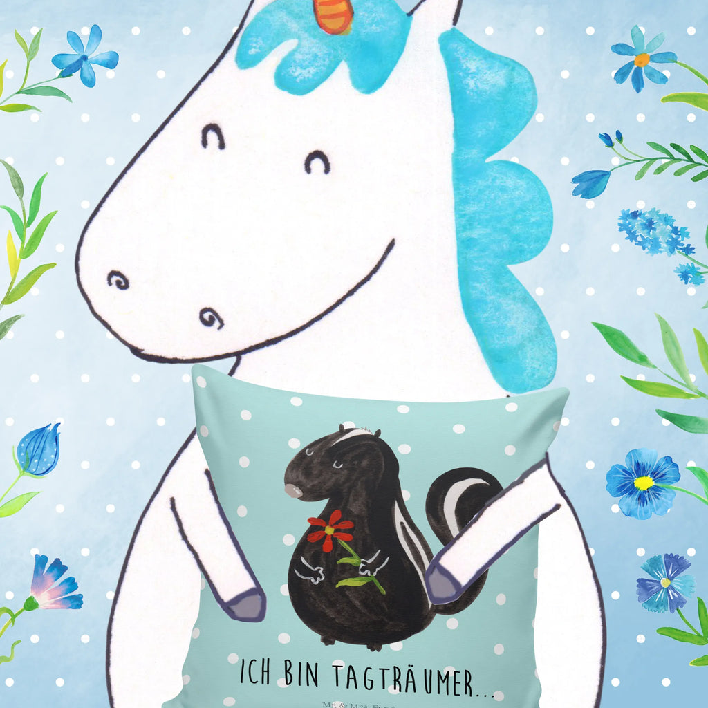 Cushion skunk flower settee, 40x40, fluffy, pad, cushion, sofa, couch, pillow case, pillows, 40 x 40, bed, soft, Pillow, bedroom, Skunk, dreams, stink, stinker, skunk, predator, daydreamer, wild animal, dreamy