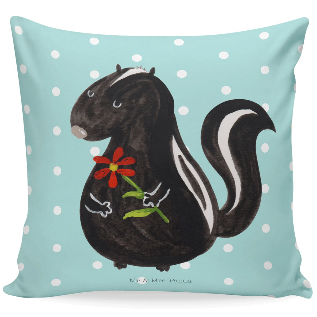 Cushion skunk flower settee, 40x40, fluffy, pad, cushion, sofa, couch, pillow case, pillows, 40 x 40, bed, soft, Pillow, bedroom, Skunk, dreams, stink, stinker, skunk, predator, daydreamer, wild animal, dreamy