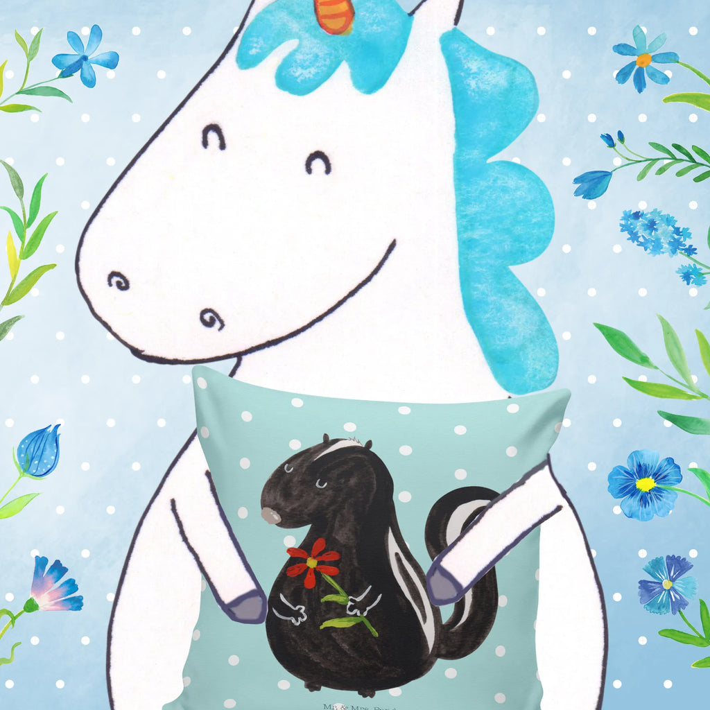 Cushion skunk flower settee, 40x40, fluffy, pad, cushion, sofa, couch, pillow case, pillows, 40 x 40, bed, soft, Pillow, bedroom, Skunk, dreams, stink, stinker, skunk, predator, daydreamer, wild animal, dreamy