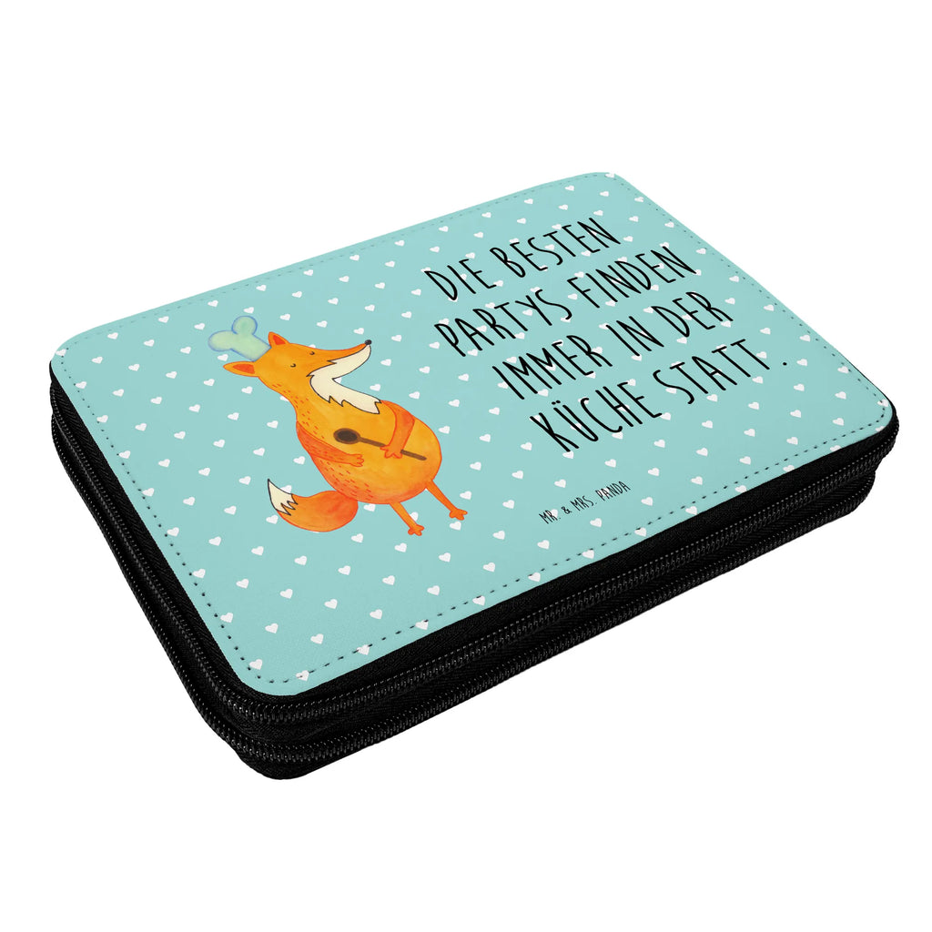 Leather folder Fox A cook enrolment, pencil bag, pencil case, pen roll, primary school, pupil, motif, child, school, gift, fox, foxes, forest wildlife, clever as a fox, animal lover, Fox, funny, Baker, Kitchen decoration, Slogan funny, Party slogan, Cook gift, Chefs, Kitchen slogan
