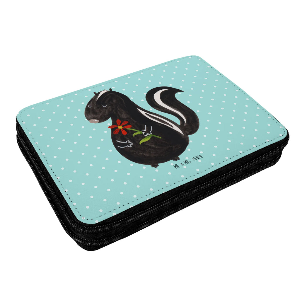 Piórnik skunks kwiat Stifte Etui, Einschulung, Bestückte Federmappe, Kind, Schüler, Büro Stifte Etui, Federmäppchen bedruckt, Motiv, Stiftetasche, Kinder Federmappe, Federmappe, Federmappe Einschulung, Schule, Grundschule, Schülerin, Federmäppchen, Geschenk, Stifterolle, Stinktier, Skunk, Dreams, Tagträumer, Raubtier, verträumt, Stinker, Träume, Wildtier, Stinki
