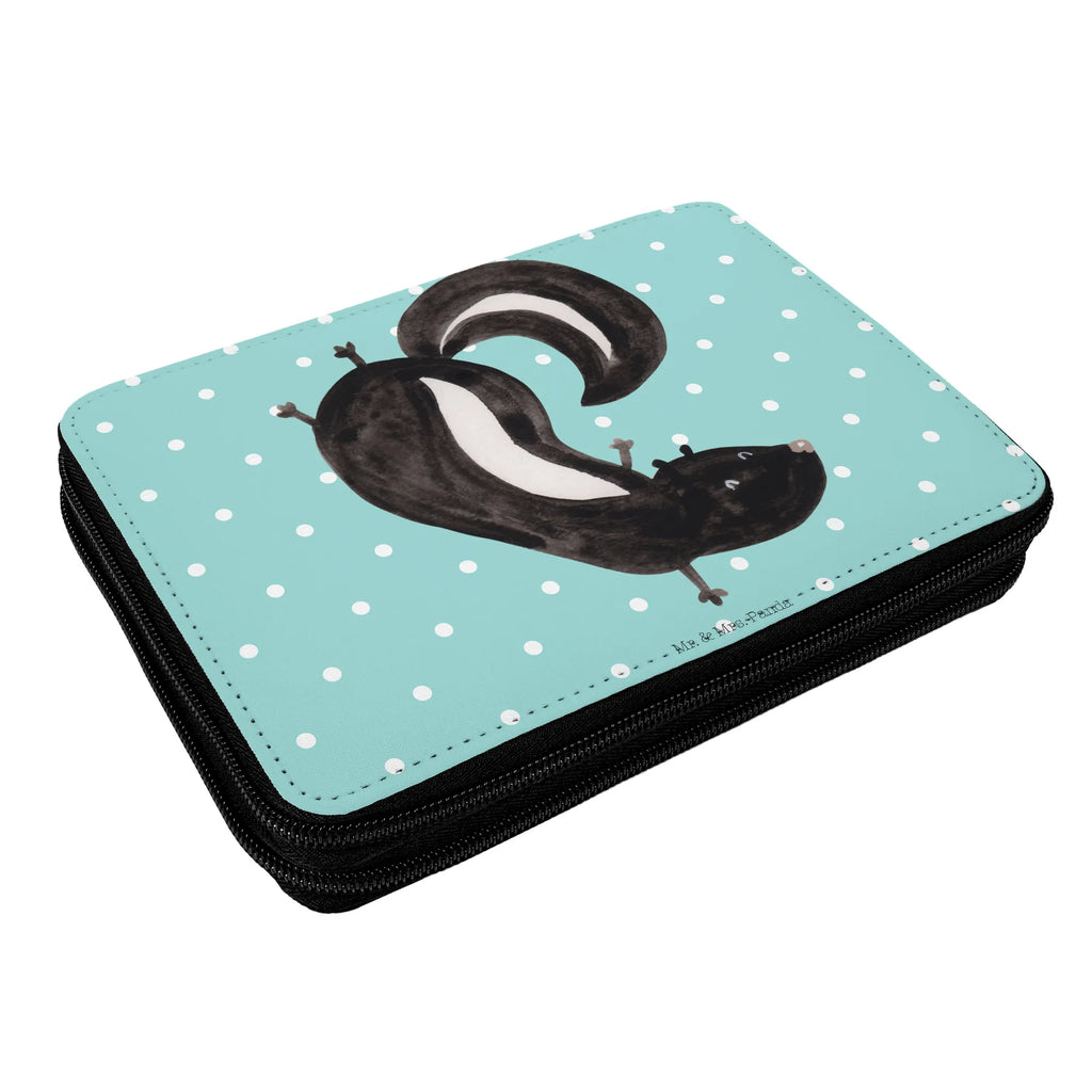 Leather folder skunk handstand Stiftebeutel, Federmäppchen, Stiftetasche, Stiftemappe, Buntstiftmäppchen, Bleistiftetui, Zeichenetui, Schulmäppchen, Federmappe Set, Schreibetui, Buntstiftetui, Schuletui, Federtasche, Schreibmappe, Etui für Stifte, Farbstiftetui, Stifte Etui, Schüleretui, Mäppchen, Schlampermäppchen, Stifteetui, Bleistift Etui, Malmappe, Stinktier, Skunk, Wildtier, Kind, Raubtier, Spielplatz, Verpielt, Stinker, Stinki