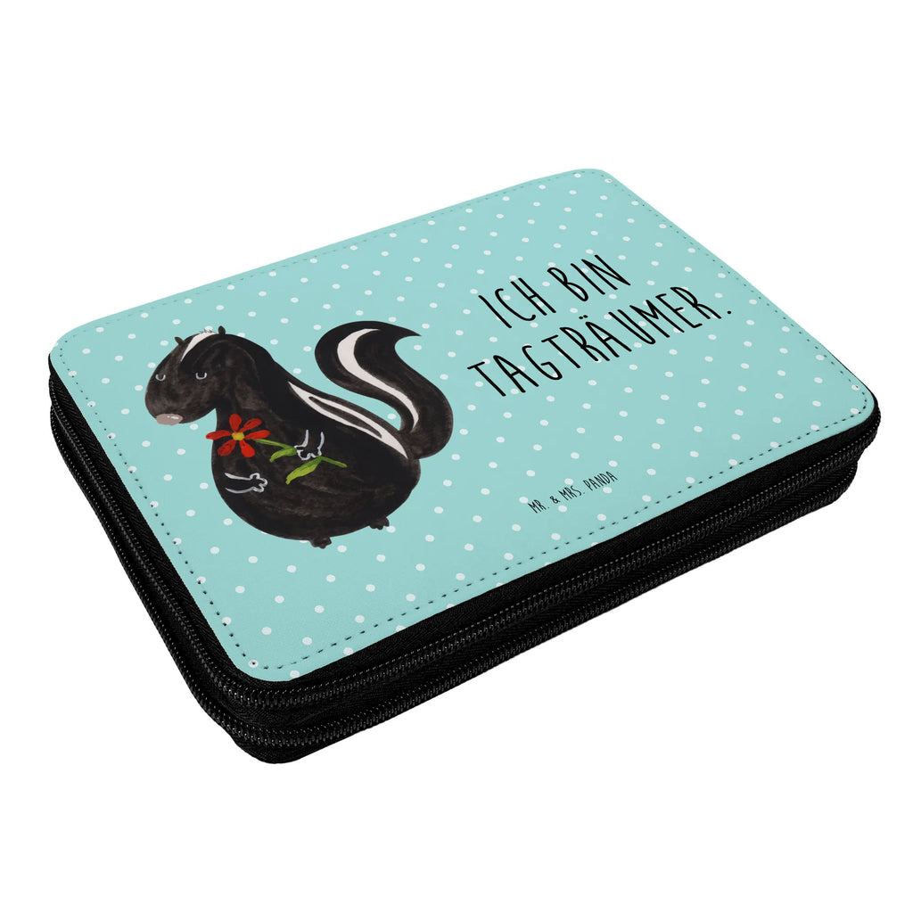 Piórnik skunks kwiat Stifte Etui, Einschulung, Bestückte Federmappe, Kind, Schüler, Büro Stifte Etui, Federmäppchen bedruckt, Motiv, Stiftetasche, Kinder Federmappe, Federmappe, Federmappe Einschulung, Schule, Grundschule, Schülerin, Federmäppchen, Geschenk, Stifterolle, Stinktier, Skunk, Dreams, Tagträumer, Raubtier, verträumt, Stinker, Träume, Wildtier, Stinki