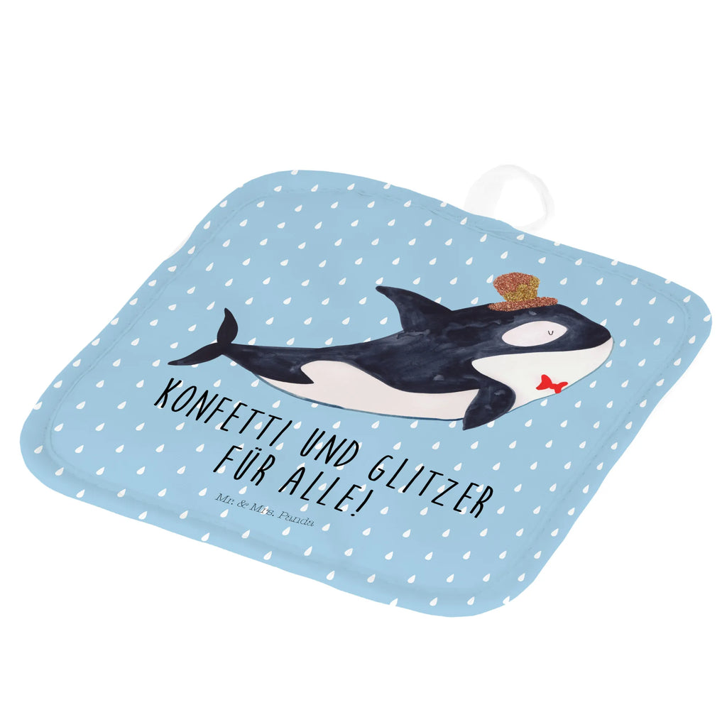 2er Set Topflappen  Orca Zylinder Topflappen 2er Set, Topfuntersetzer, Topflappen, topfhalter, Topfhandschuhe, 2er Set Topflappen, Topflappen Set, Topflappenset, Meerestiere, Urlaub, Meer, Geburtstag, Glückwunsch, Narwal, Orca, Fest, Glitzer, Glitter, Feier, Konfetti, Fete