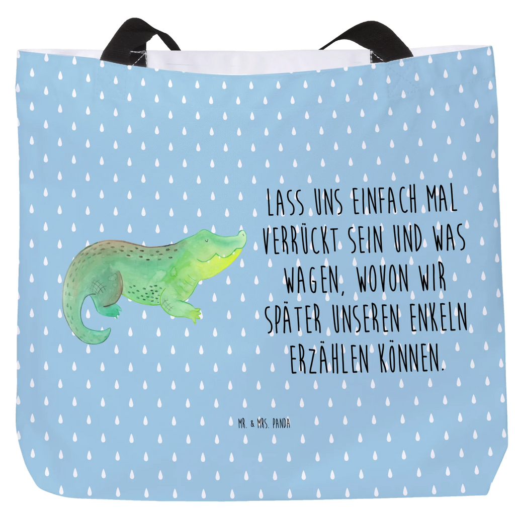 Shopper Crocodile Beutel, Einkaufsbeutel, XXL Tasche, Alltagstasche, Tüte, Einkaufstasche, Tragebeutel, Stofftasche, Schulbeutel, Ausflug, Freizeittasche, Shopper, XL, Schultasche, Strandtasche, Schultertasche, Urlaub, Meer, Meerestiere, Lieblingsmensch, Freundin, Abenteuerlust, Verrückt sein, Krokodil, Beste Freundin, Spontan sein, Reiselust, Krokodile